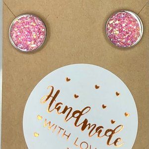 Druzy Stud Earrings Hypoallergenic 12mm